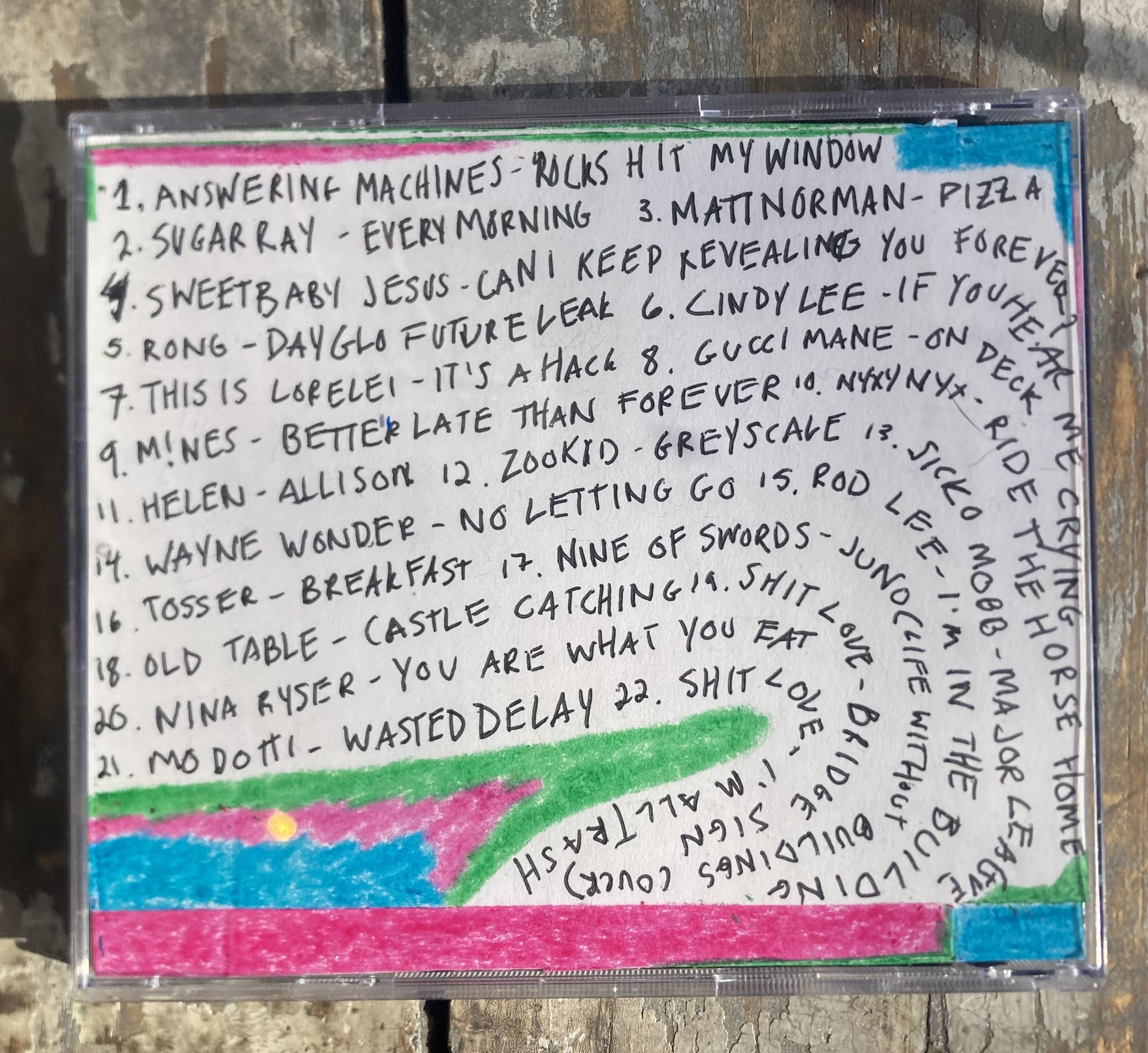 back, tracklisting